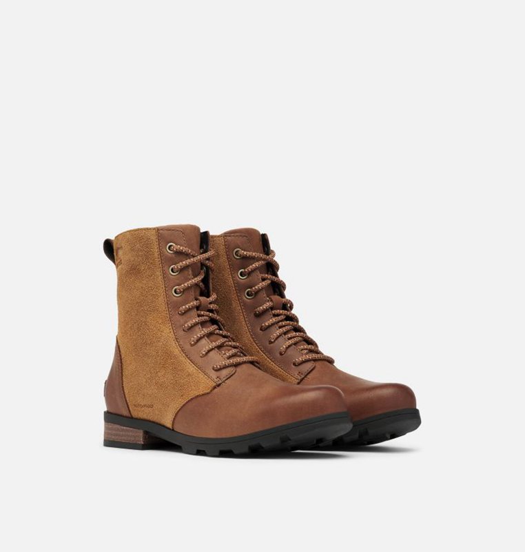 Sorel Dam Gummistövlar Brun - Emelie™ Short Lace Låga - IMO-603821